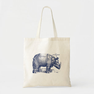 Tote Bag Albrecht Durer Renaissance Rhinoceros Marine Bleu