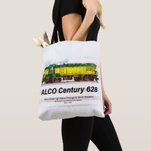 Tote Bag Alco C-628 Diesel Locomotive et drapeau américain