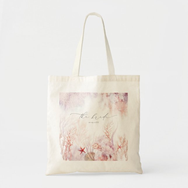Tote Bag Algues sous-marines | Fête des mariées de coquilla (Devant)