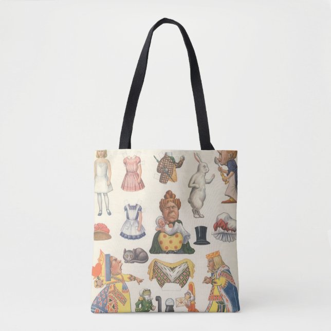 Tote Bag Alice au pays des merveilles, poupée Vintage en pa (Devant)
