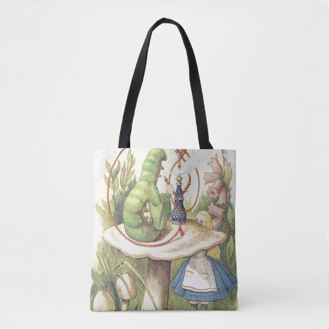 Tote Bag Alice rencontre Caterpillar (Devant)
