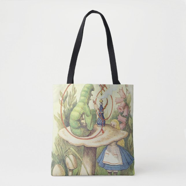 Tote Bag Alice rencontre la Caterpillar (Devant)