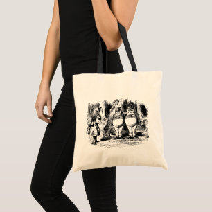 Tote Bag Alice vintage au pays des merveilles, Tweedledum T