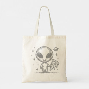 Tote Bag Alien aime la pizza