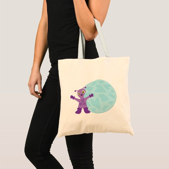 Tote Bag Alien pourpre (Créateur téléchargé)