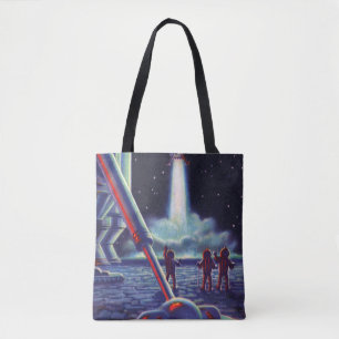 Tote Bag Aliens de la science-fiction vintage saluent la fu
