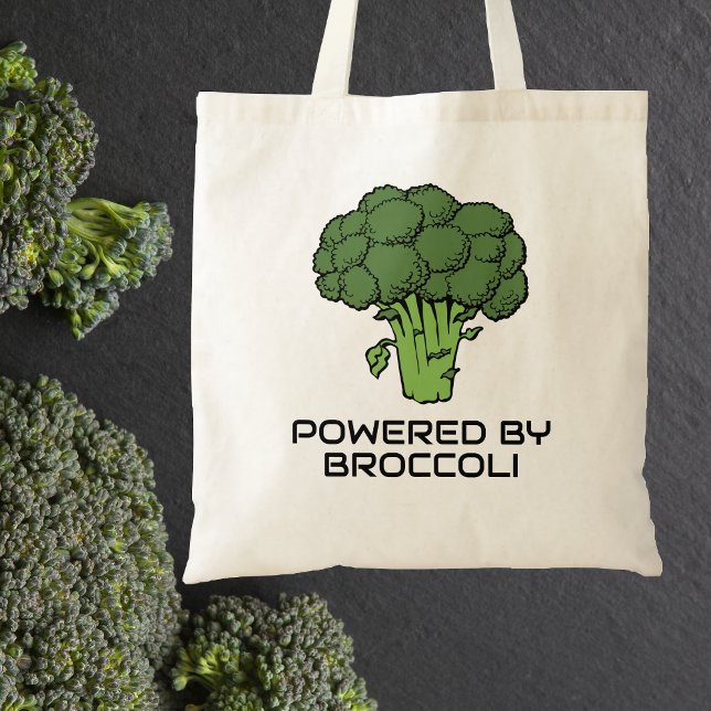 Tote Bag Alimenté par Broccoli Reusable Canvas Grocery (Créateur téléchargé)