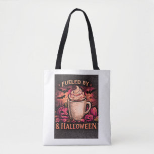 Tote Bag Alimenté par le café et drôle d'Halloween