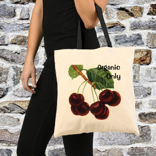 Tote Bag Aliments de fruits vintage, cerises mûres d'un arb