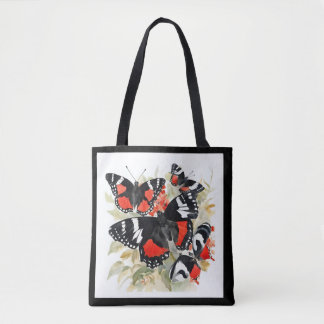 Tote Bag All Things Butterflies Callicore kolyma Black Whit