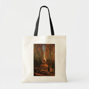 Tote Bag Allée de peupliers en automne de Vincent van Gogh