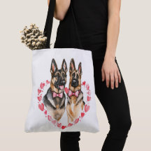 Allemand Berger Maman Chien Parents Aimer Aquarell