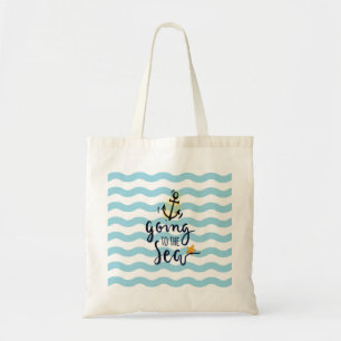 Tote Bag Aller à la mer - Budget Ancre nautique Fourre-tout