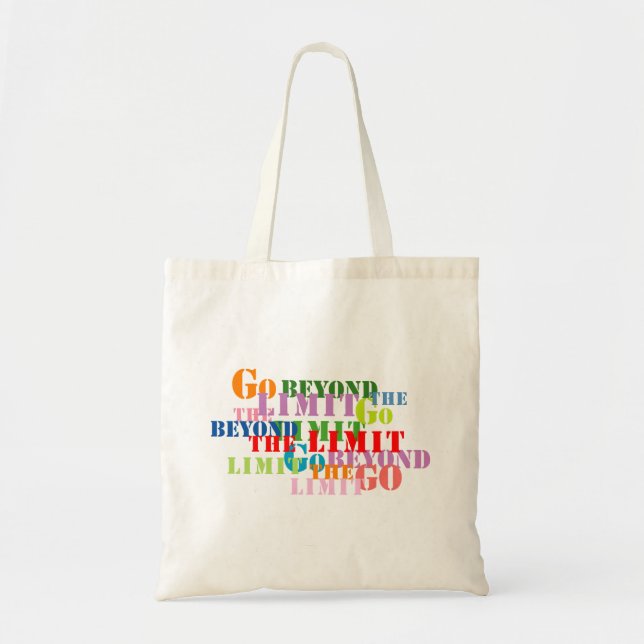 Tote Bag Aller au-delà des limites (Devant)