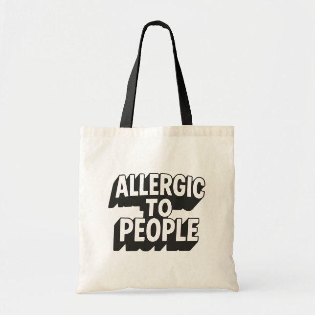 Tote Bag Allergie aux gens (Devant)