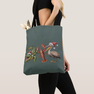 Tote Bag Alligator Pelican Écrevisse Oie Animal de Noël