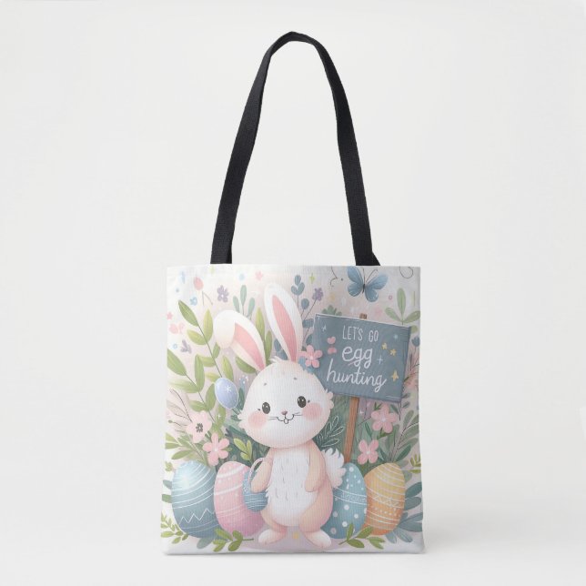 Tote Bag Allons à la chasse aux oeufs (Devant)