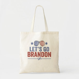 Tote Bag Allons les Lunettes de soleil américaines patrioti
