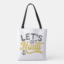 Allons Nauti Nautical Vintage Type Gris Jaune