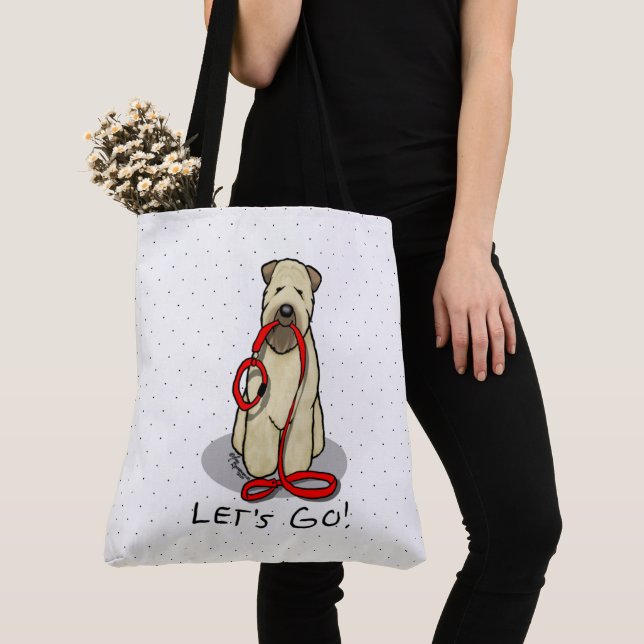 Tote Bag Allons-y ! Marche à pied à Terrier Chien (1b2) (De près)