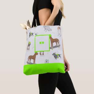 Tote Bag Allover personnalisé imprimé Chien Fourre-tout