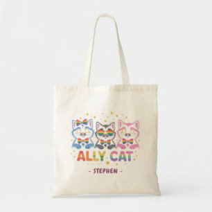 Tote Bag Ally Cat - Chat joli couleur LGBTQ Pride