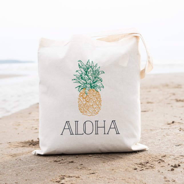 Tote Bag Aloha Ananas Vintage (Créateur téléchargé)