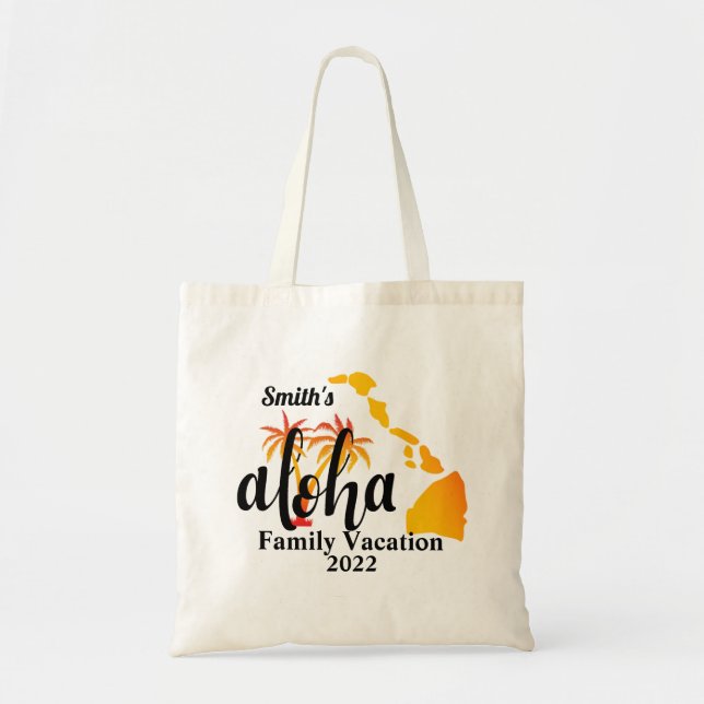 Tote Bag Aloha Hawaii Family Group Vacation de jumelage 202 (Devant)
