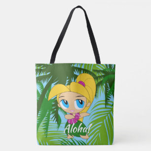 Tote Bag Aloha Honeys Hawaiian Hula Girl Beach Bag
