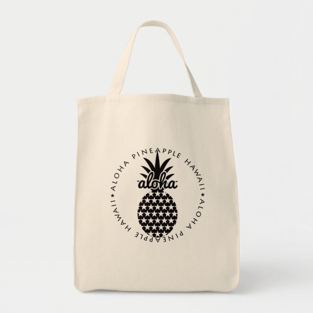 Tote Bag aloha pineapple hawaii　shoppingbag (Devant)