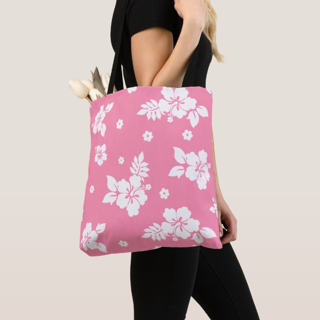 Tote Bag Aloha Pink Classic Motif hawaïen (De près)