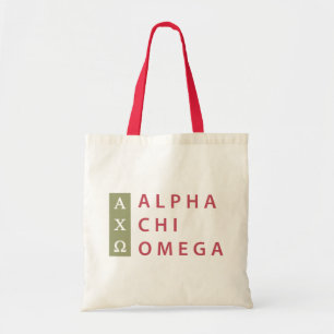 Tote Bag Alpha Chi Omega Logo Empilé