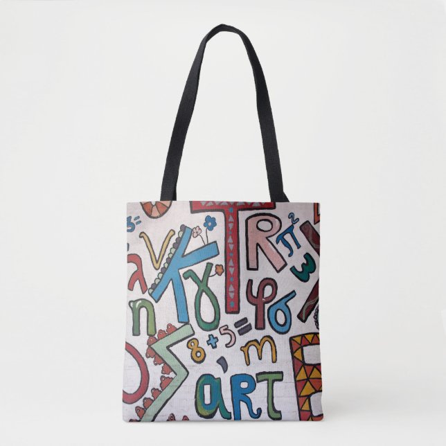 Tote Bag Alphabet coloré  (Devant)