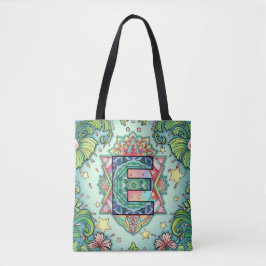 Tote Bag Alphabet E mandala