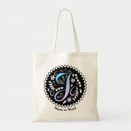 Tote Bag Alphabet J Monogramme écriture manuscrite