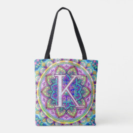 Tote Bag Alphabet K mandala