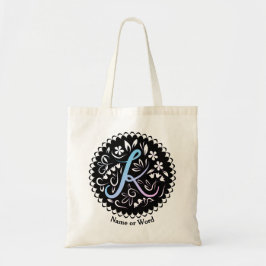 Tote Bag Alphabet K Monogramme écriture manuscrite