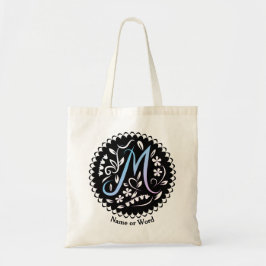 Tote Bag Alphabet M Monogramme manuscrit
