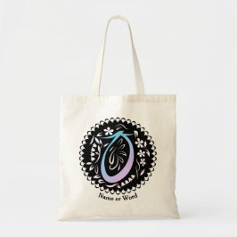 Tote Bag Alphabet O Écriture manuscrite de monogramme