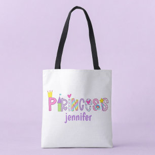 Tote Bag Alphabet Princesse personnalisée Bright Coloré