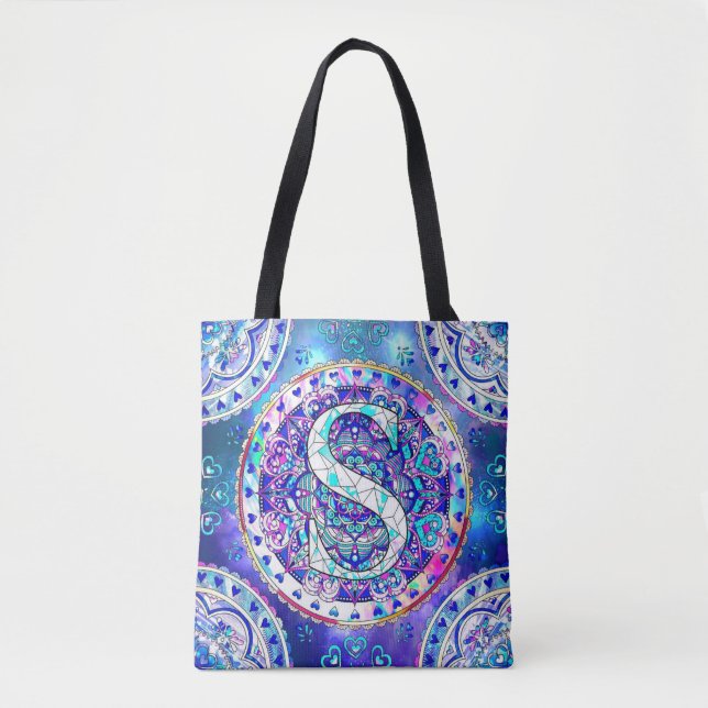 Tote Bag Alphabet S mandala (Devant)