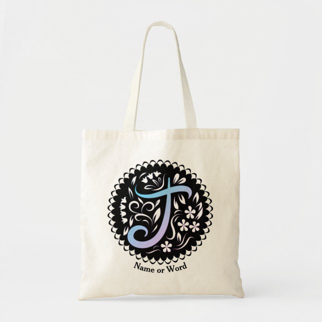Tote Bag Alphabet T Monogramme manuscrit (Devant)