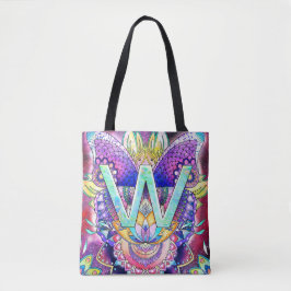 Tote Bag Alphabet W mandala