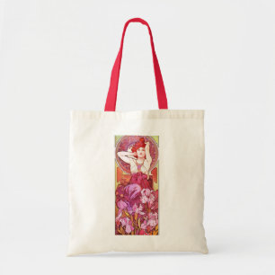 Tote Bag Alphonse Mucha Améthyst Floral Vintage