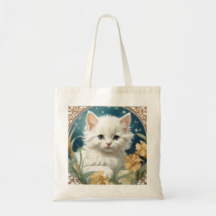 Tote Bag Alphonse Mucha Art Nouveau Kitten
