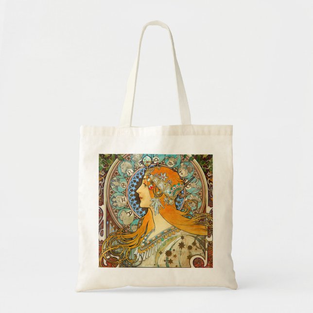 Tote Bag Alphonse Mucha Art Nouveau Zodiac (Devant)