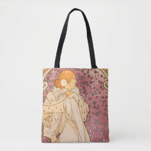 Tote Bag Alphonse Mucha La Dame Aux Camelias : Art Nouveau 