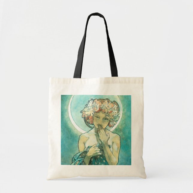 Tote Bag Alphonse Mucha Moonlight Clair De Lune Art Nouveau (Devant)