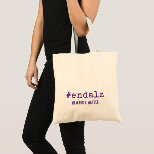 Tote Bag Alzheimer Sensibilisation Mot-clic Finir Alzheimer