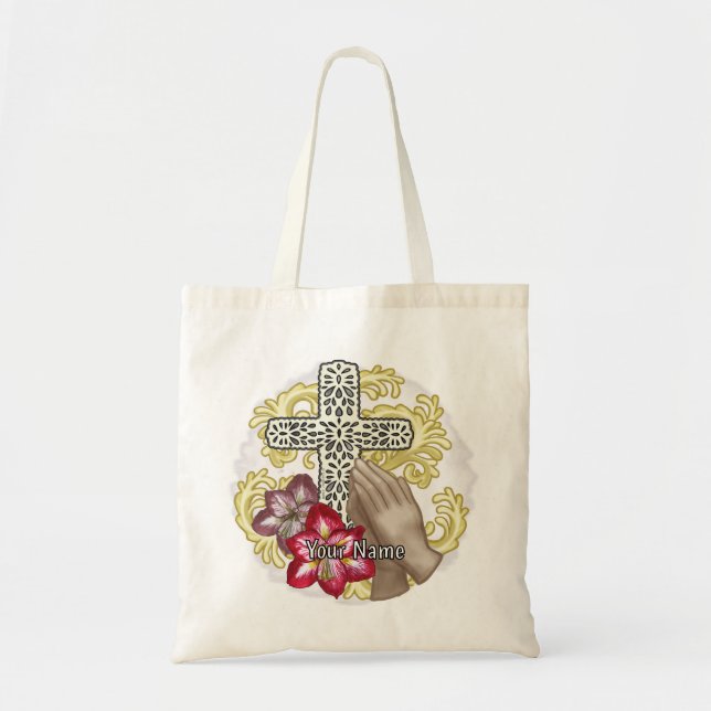 Tote Bag Amaryllis Christian Cross (Devant)